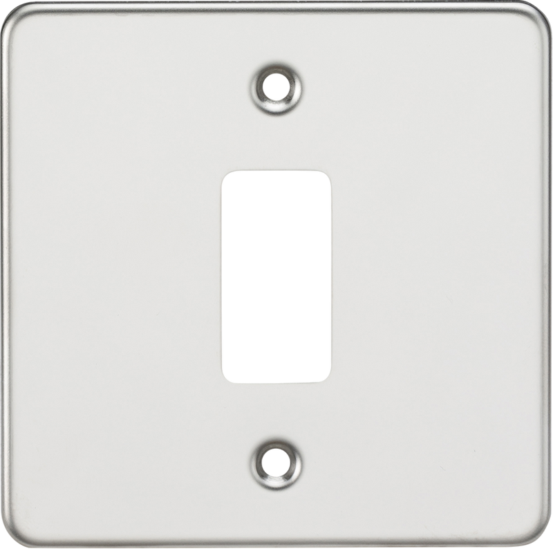 Knightsbridge MLA GDFP001PC Flat plate 1G grid faceplate - polished chrome