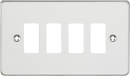 Knightsbridge MLA GDFP004PC Flat plate 4G grid faceplate - polished chrome