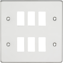Knightsbridge MLA GDFP006PC Flat plate 6G grid faceplate - polished chrome