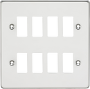 Knightsbridge MLA GDFP008PC Flat plate 8G grid faceplate - polished chrome