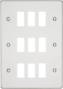 Knightsbridge MLA GDFP009PC Flat plate 9G grid faceplate - polished chrome