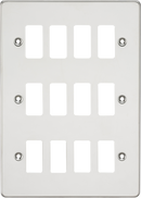 Knightsbridge MLA GDFP012PC Flat plate 12G grid faceplate - polished chrome