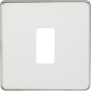 Knightsbridge MLA GDSF001PC Screwless 1G grid faceplate - polished chrome