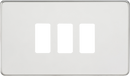Knightsbridge MLA GDSF003PC Screwless 3G grid faceplate - polished chrome