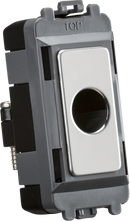 Knightsbridge MLA GDM012PC Flex outlet module (up to 10mm) - polished chrome