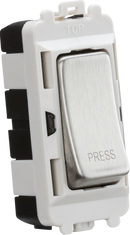 Knightsbridge MLA GDM006BC 20AX 2 way retractive SP module (marked PRESS) - brushed chrome