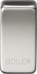 Knightsbridge MLA GDBOILBC Switch cover "marked BOILER" - brushed chrome