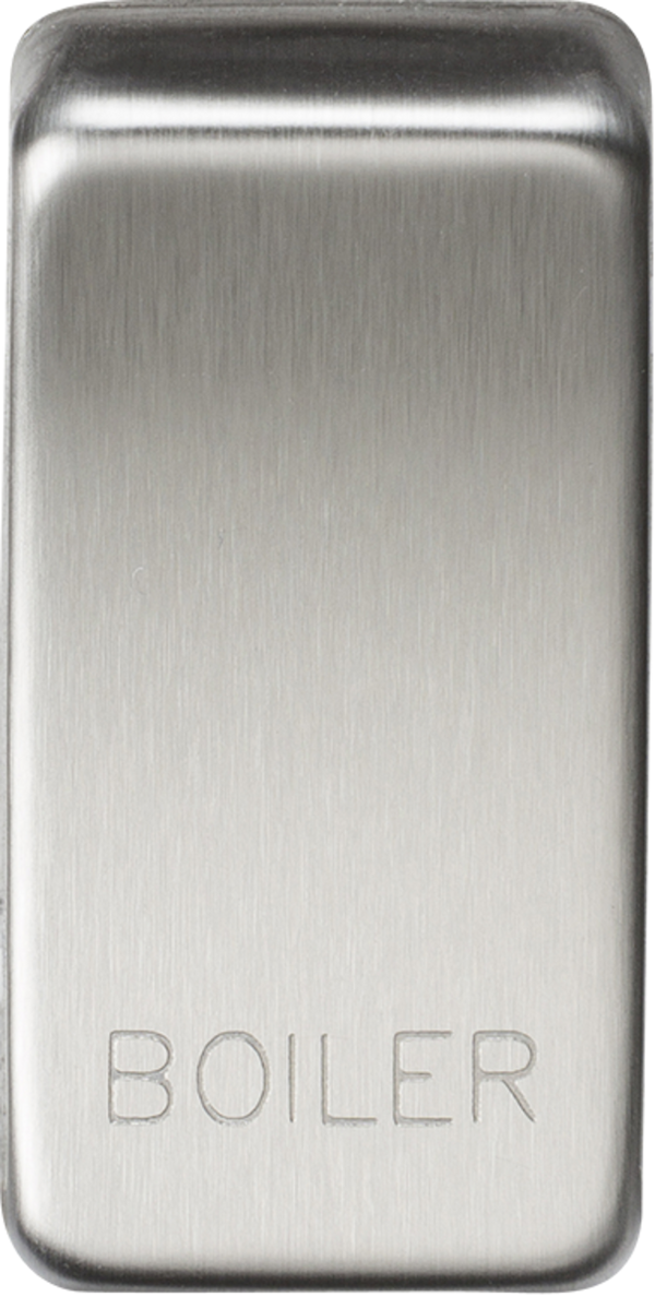 Knightsbridge MLA GDBOILBC Switch cover "marked BOILER" - brushed chrome