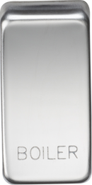 Knightsbridge MLA GDBOILPC Switch cover "marked BOILER" - polished chrome