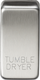 Knightsbridge MLA GDDRYBC Switch cover "marked TUMBLE DRYER" - brushed chrome