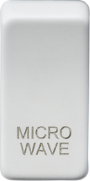 Knightsbridge MLA GDMICROMW Switch cover "marked MICROWAVE" - matt white