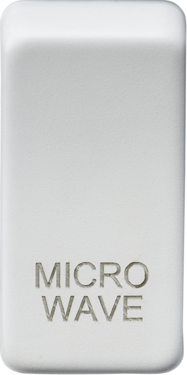 Knightsbridge MLA GDMICROMW Switch cover "marked MICROWAVE" - matt white