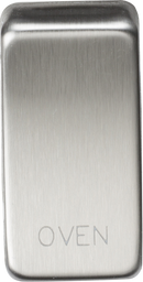Knightsbridge MLA GDOVENBC Switch cover "marked OVEN" - brushed chrome