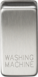 Knightsbridge MLA GDWASHBC Switch cover "marked WASHING MACHINE" - brushed chrome
