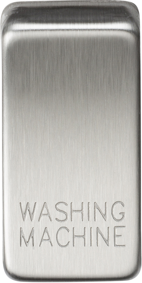 Knightsbridge MLA GDWASHBC Switch cover "marked WASHING MACHINE" - brushed chrome