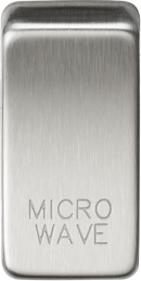 Knightsbridge MLA GDMICROBC Switch cover "marked MICROWAVE" - brushed chrome