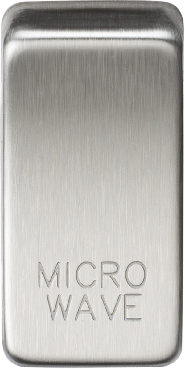 Knightsbridge MLA GDMICROBC Switch cover "marked MICROWAVE" - brushed chrome