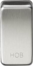 Knightsbridge MLA GDHOBBC Switch cover "marked HOB" - brushed chrome