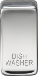 Knightsbridge MLA GDDISHPC Switch cover "marked DISHWASHER" - polished chrome