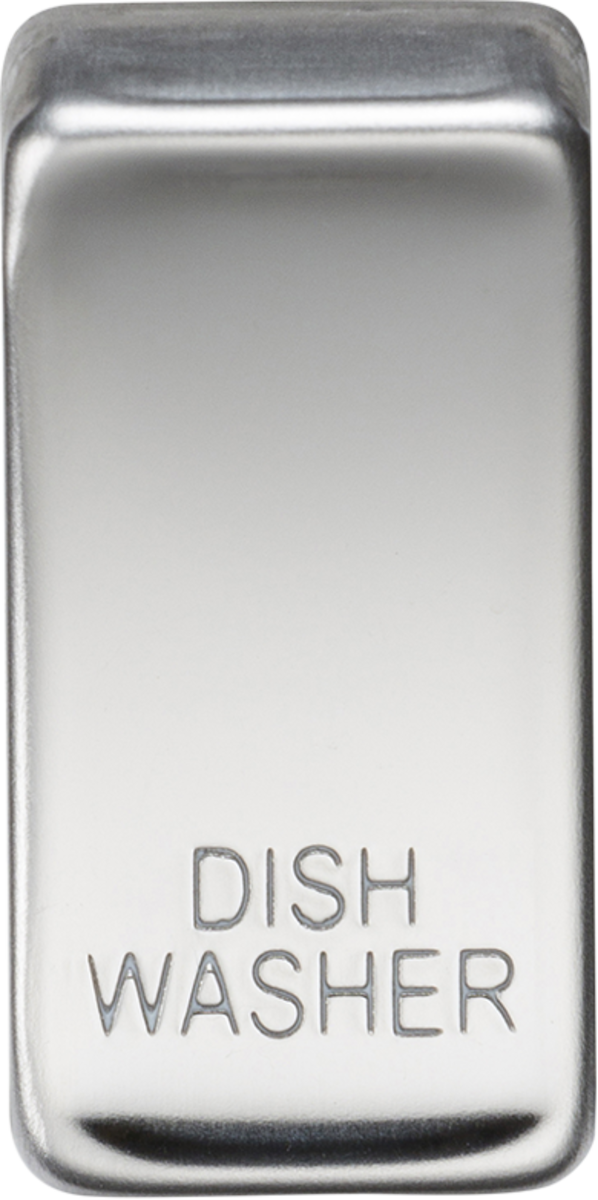 Knightsbridge MLA GDDISHPC Switch cover "marked DISHWASHER" - polished chrome