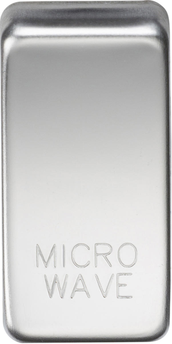 Knightsbridge MLA GDMICROPC Switch cover "marked MICROWAVE" - polished chrome