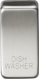 Knightsbridge MLA GDDISHBC Switch cover "marked DISHWASHER" - brushed chrome
