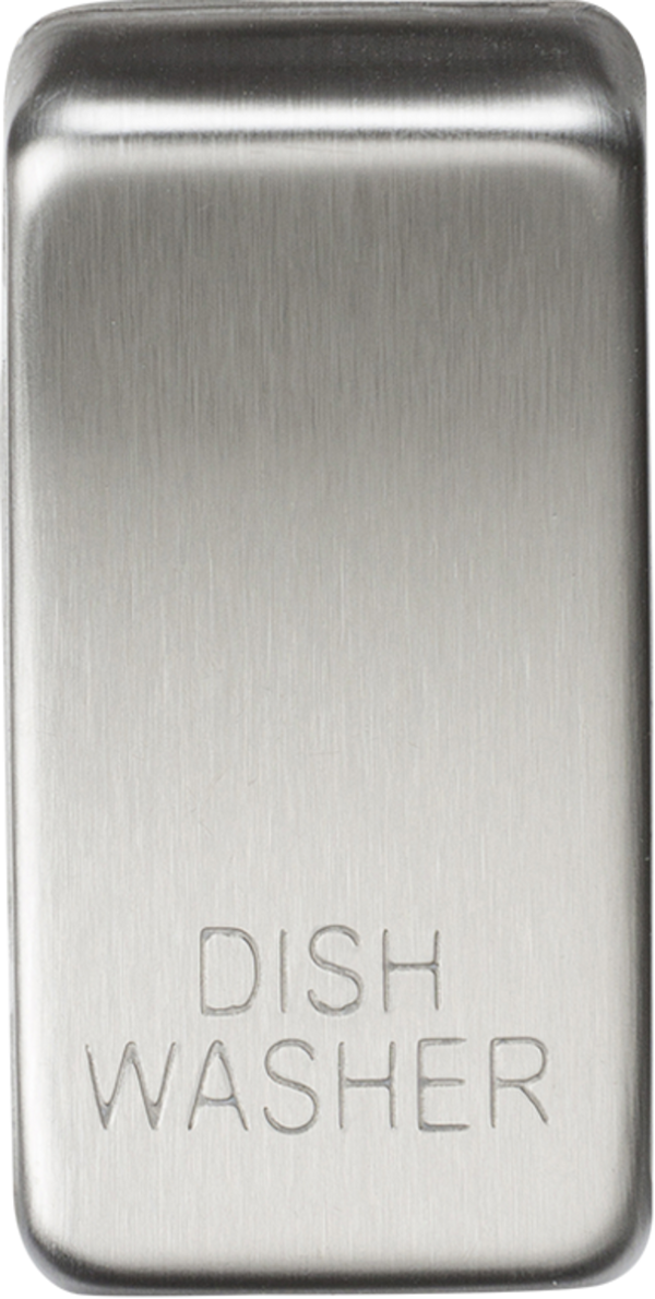 Knightsbridge MLA GDDISHBC Switch cover "marked DISHWASHER" - brushed chrome