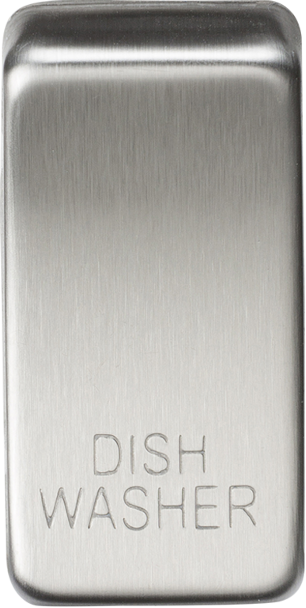 Knightsbridge MLA GDDISHBC Switch cover "marked DISHWASHER" - brushed chrome