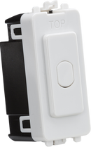 Knightsbridge MLA GDM014U 1G 1-way 10-200W (10-100W LED) trailing edge dimmer (Press Type) - white