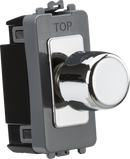 Knightsbridge MLA GDM015PC 1G 2-way 10-200W (LED 10-100W) trailing edge dimmer module - polished chrome