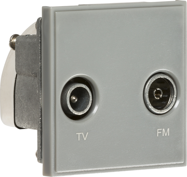 Knightsbridge MLA NETDITVGY Diplexed TV /FM DAB Outlet Module 50 x 50mm - Grey