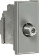 Knightsbridge MLA NETSATSGY Screened SAT TV Outlet Module 25 x 50mm - Grey