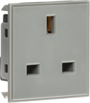 Knightsbridge MLA NET13GY 13A 1G unswitched socket module 50 x 50mm - Grey