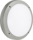 Knightsbridge MLA SHE1GEMS 230V IP65 18W LED Round Bulkhead CCT with Emergency & Microwave Sensor Grey