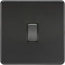 Knightsbridge MLA SF1200MBB Screwless 10AX Intermediate Switch - Matt Black
