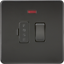 Knightsbridge MLA SF6300NMBB Screwless 13A Switched Fused Spur Unit with Neon - Matt Black