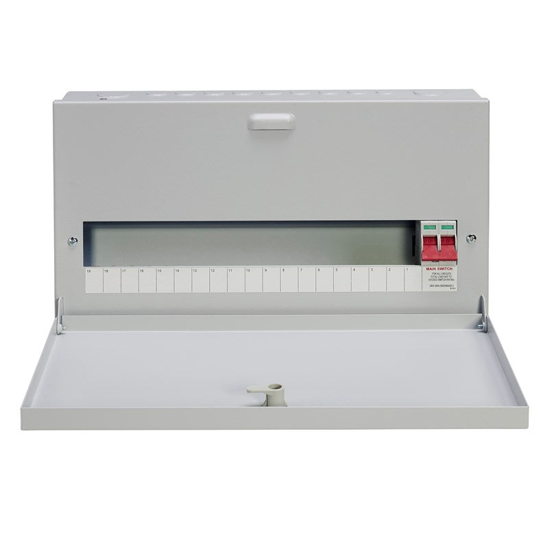 Crabtree 18SN19L 19-Way 125A Surface 1P+N Distribution Board c-w Switch Disconnector
