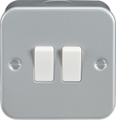 Knightsbridge MLA M3000 Metal Clad 10AX 2G 2 Way Switch