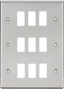 Knightsbridge MLA GDCL9BC 9G Grid Faceplate - Rounded Edge Brushed Chrome