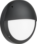 Knightsbridge MLA SHE2BEMP 230V IP65 18W LED Eyelid Bulkhead CCT with Emergency & Daylight Sensor Black