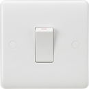 Knightsbridge MLA CU8331W Curved Edge 45A 1G DP Switch (White Rocker)