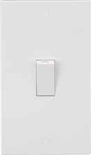 Knightsbridge MLA SN8332W 45A 2G DP Switch (White Rocker)