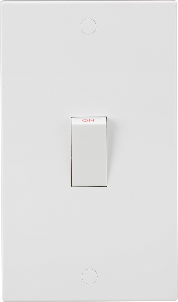 Knightsbridge MLA SN8332W 45A 2G DP Switch (White Rocker)