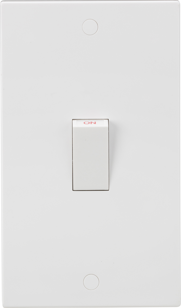 Knightsbridge MLA SN8332W 45A 2G DP Switch (White Rocker)