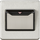 Knightsbridge MLA SFCARDBC Screwless 32A 1G Key Card Switch - Brushed Chrome