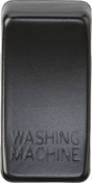 Knightsbridge MLA GDWASHMB Switch cover "marked WASHING MACHINE" - matt black