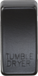 Knightsbridge MLA GDDRYMB Switch cover "marked TUMBLE DRYER" - matt black