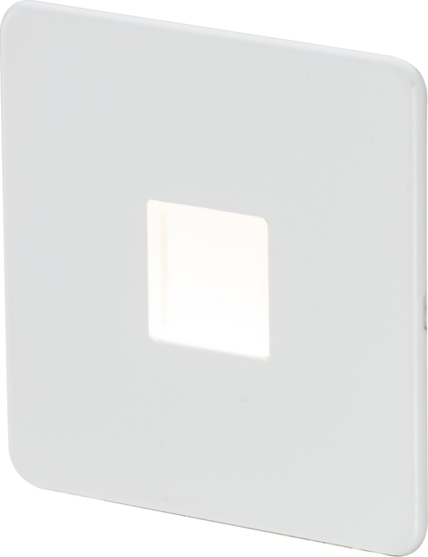 Knightsbridge MLA SFPLMW Screwless 230V LED Plinth Light - Matt White