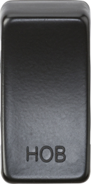 Knightsbridge MLA GDHOBMB Switch cover "marked HOB" - matt black