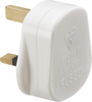Knightsbridge MLA SN1382 13A Plug Top with 3A fuse - White (Screw Cord Grip)
